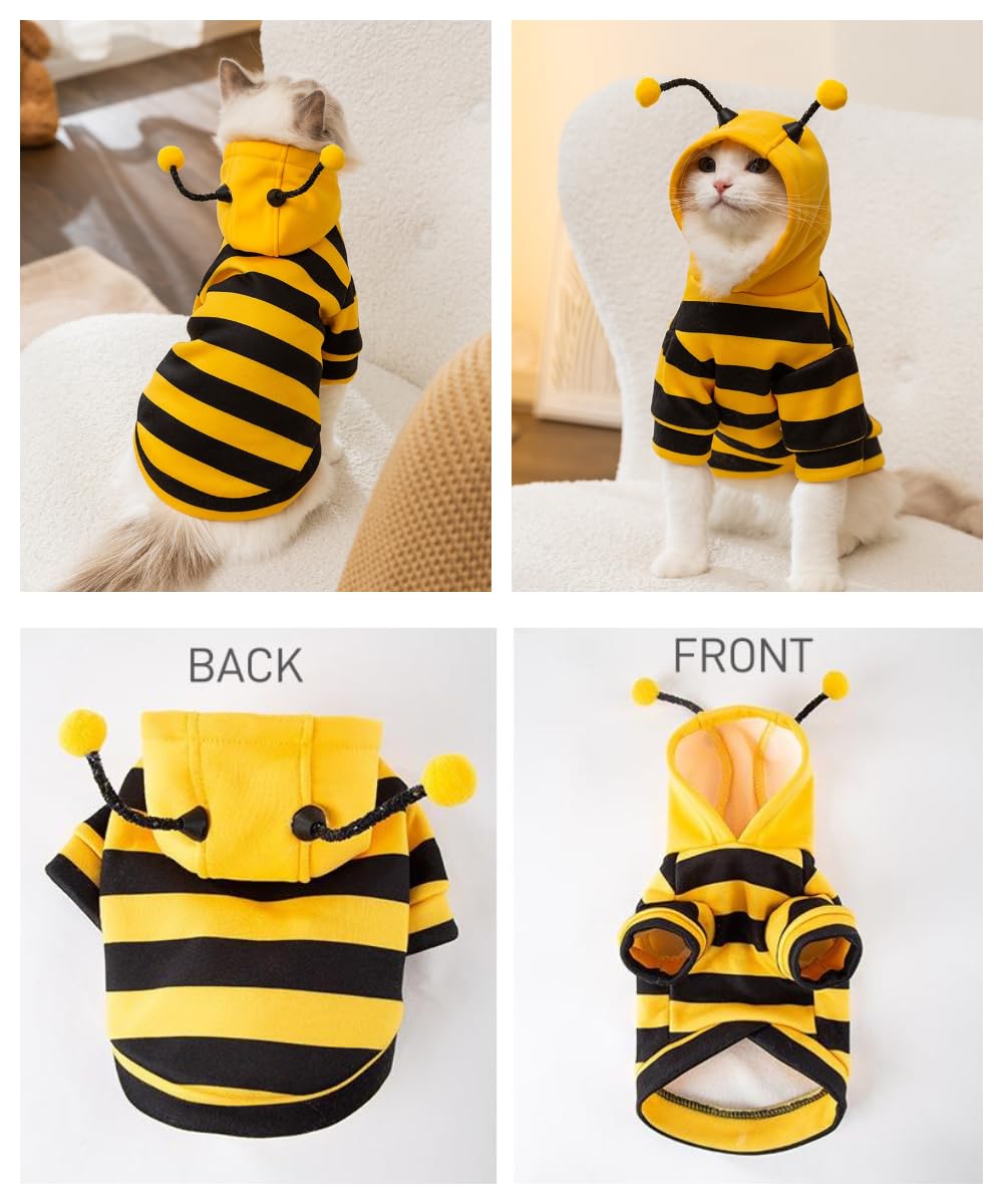 Cute Cat Bee Costume - Pet Halloween Apparel Bumble Bee - Discount Halloween City