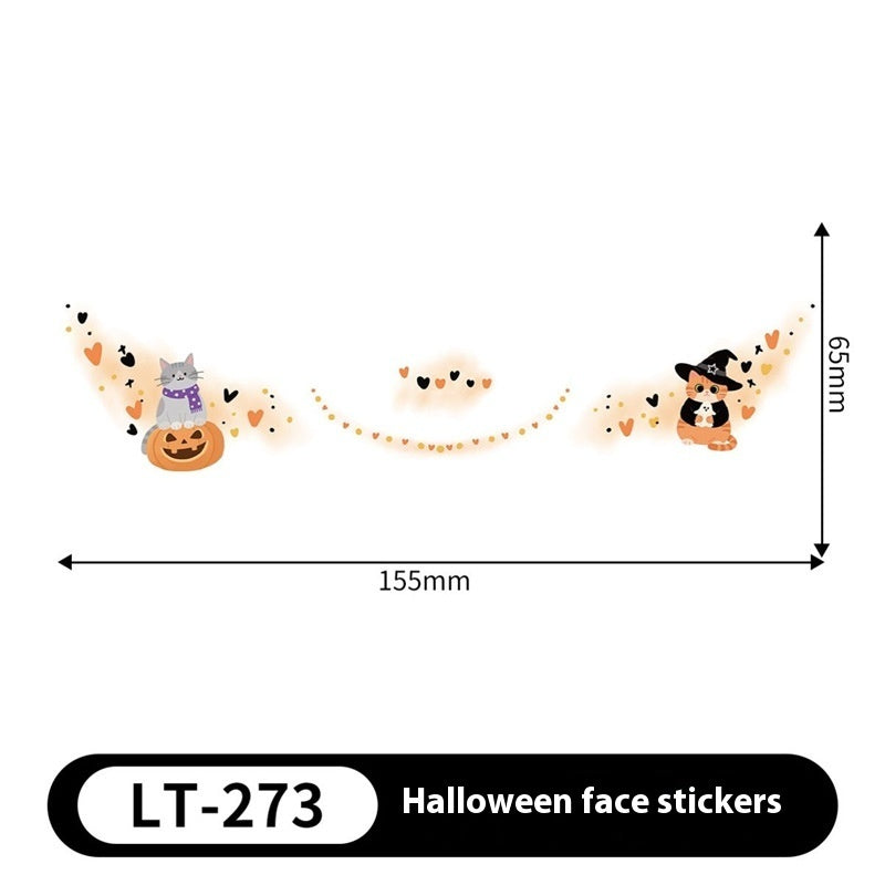 Halloween Makeup Stickers Dress Up Cute Painted - Discount Halloween City