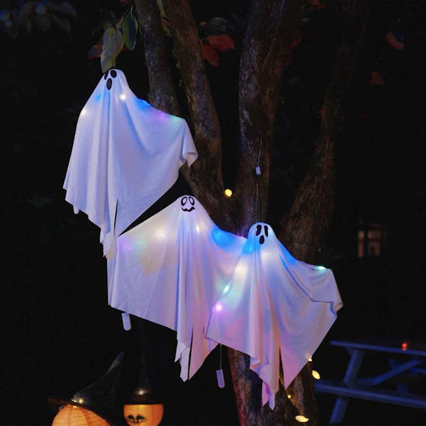 Hanging Halloween Ghost with 3 Leds - Discount Halloween City