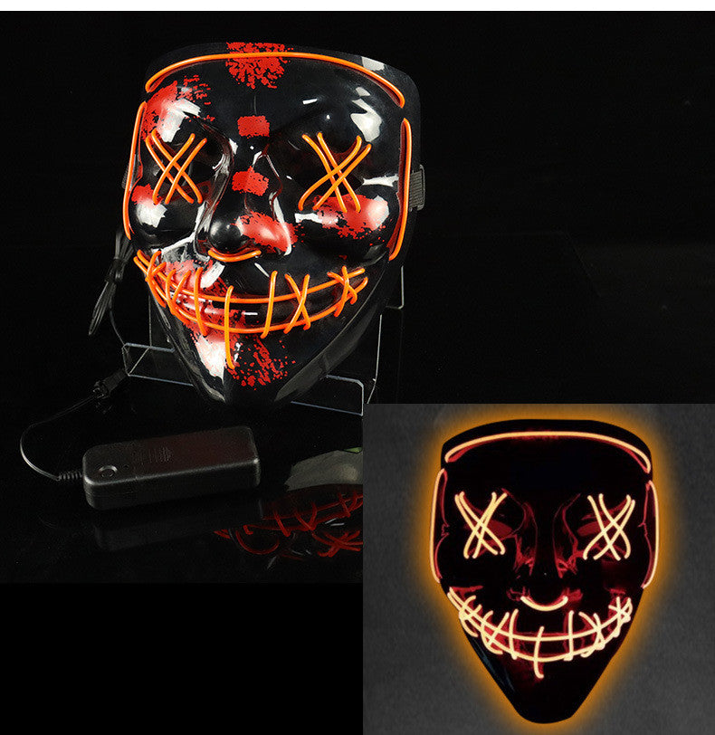Glowing Mask LED Mask Halloween Clown Funny Bundy - Discount Halloween City