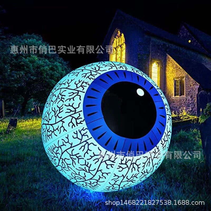 Halloween Inflatable Eye Ball LED Color Changing Remote - Discount Halloween City