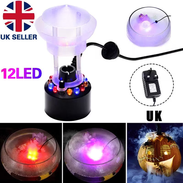 2 LED Ultrasonic Mist Maker - 300ml-h Fogger with Plug