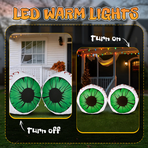 2-Piece 3-Ft Green Eyeball Halloween Decoration Set - product image 6