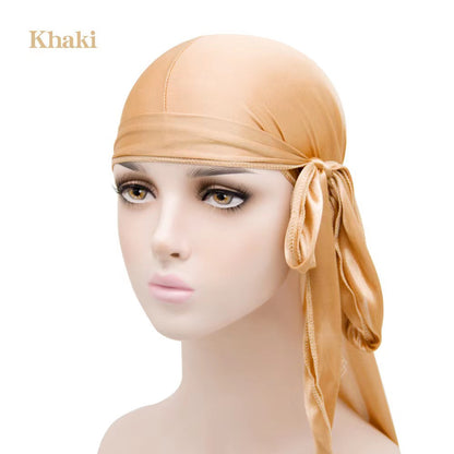 Unisex Satin Long Tail Headwrap Stretchy Pirate Hat and Hip - Discount Halloween City