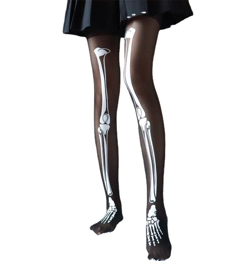 Skeleton Bone Halloween Pantyhose - product image 6