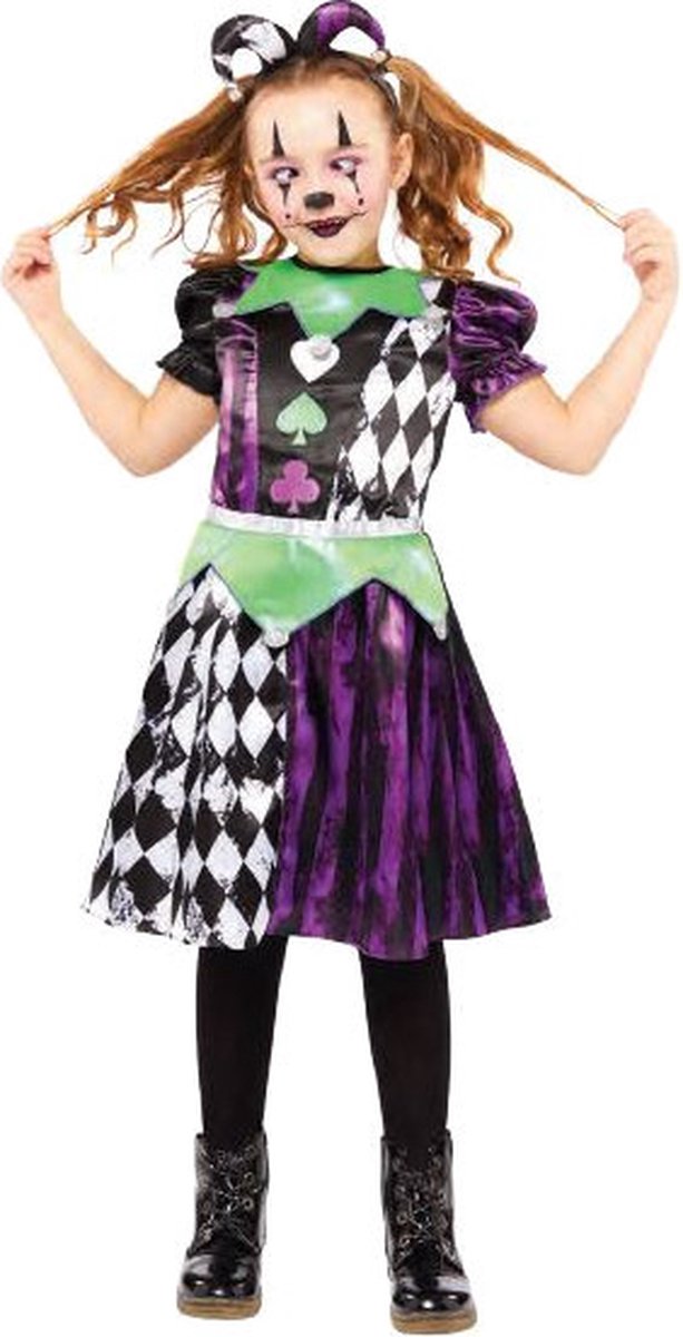 Amscan Suit Jester Junior Polyester Black White Purple Size 116 128
