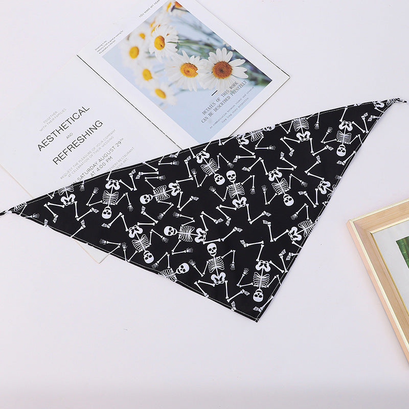 Halloween Dogs and Cats Pet Print Scarf - Discount Halloween City