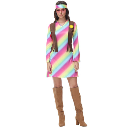 Music Festival Party Retro Disco Halloween Costume - Costumes