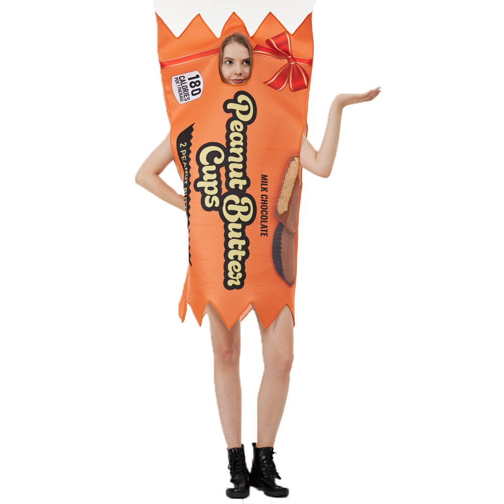 Halloween Party Costume Peanut Butter Jumpsuit - Discount Halloween City