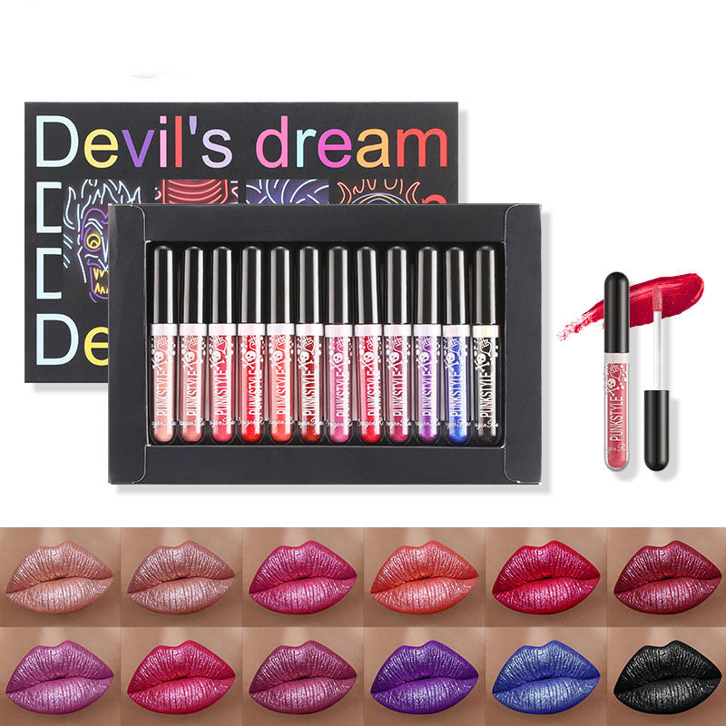 12-Piece Liquid Lipstick Set Halloween Makeup Diamond Symphony Lip Gloss Long Lasting - product image 2