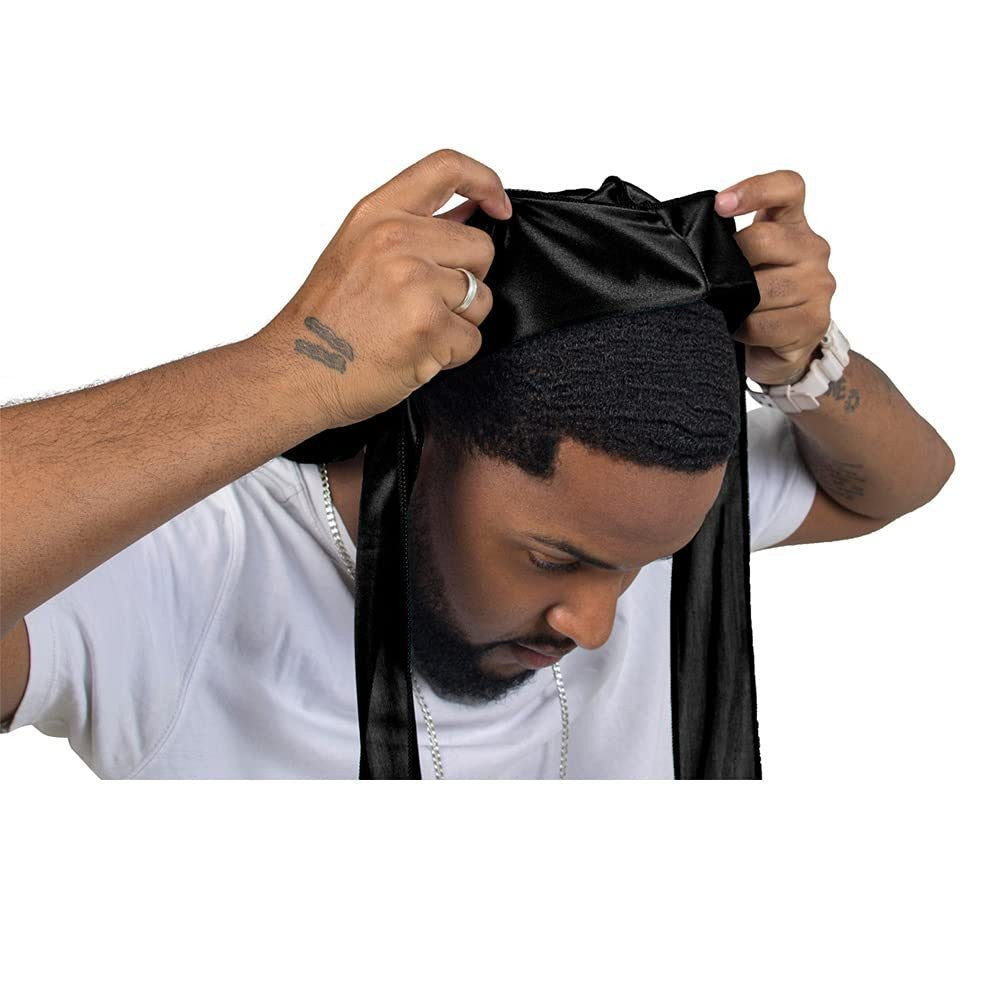 Unisex Satin Long Tail Headwrap Stretchy Pirate Hat and Hip - Discount Halloween City