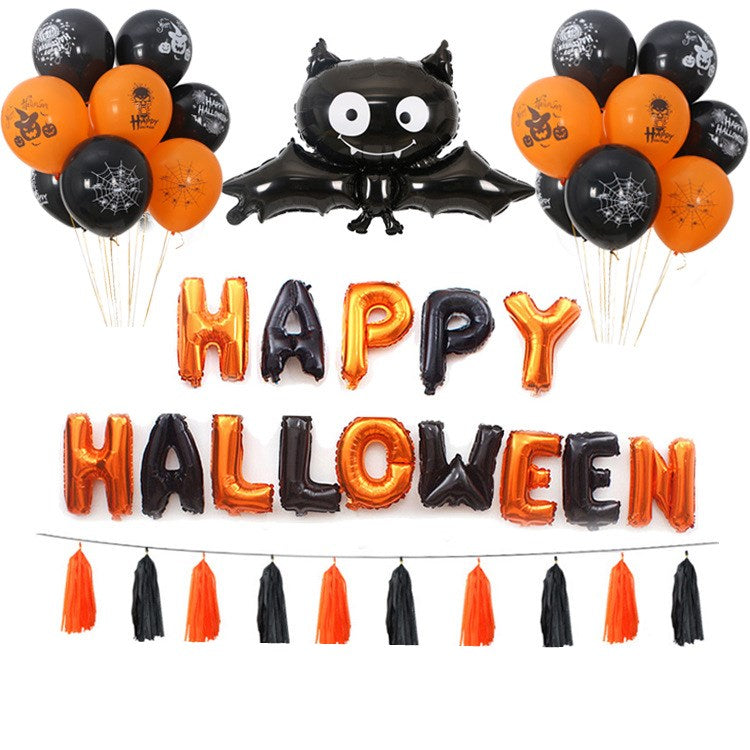 Halloween Pumpkins Balloon Decoration Bat Helium Balloons - Discount Halloween City