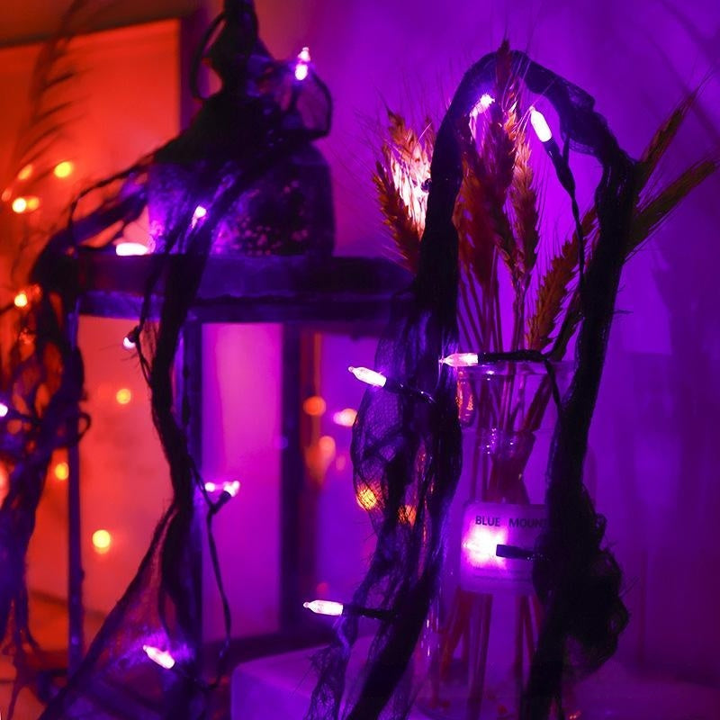 LED Mesh String Lights - Orange or Purple, 30 Lights - product image 3