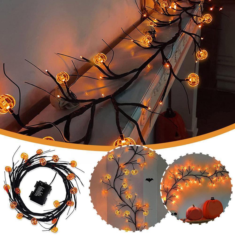 Halloween LED Willow Vine String Light Cool Cartoon Bat - Discount Halloween City