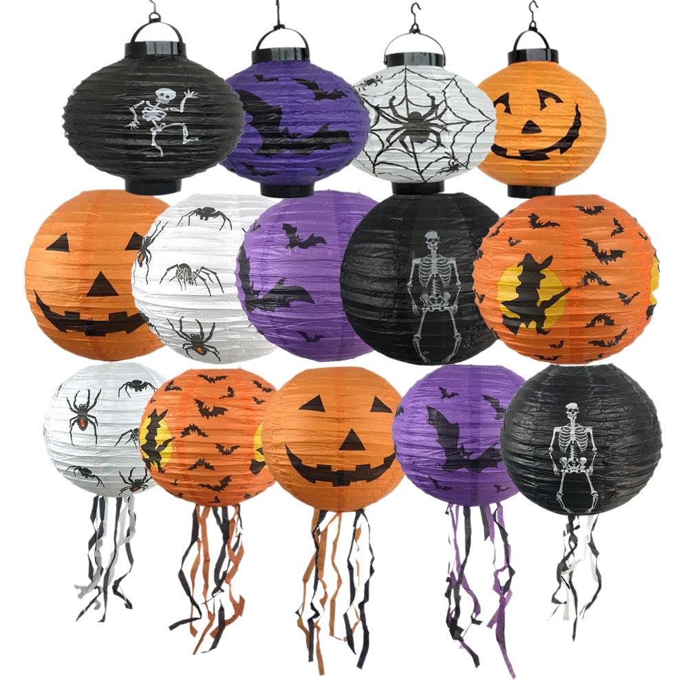 Halloween Carnival Theme Party Lantern Paper Flower Ball Set - Discount Halloween City