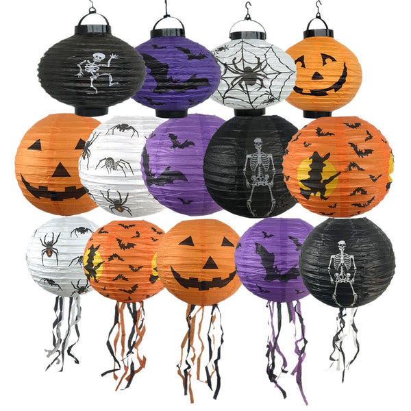 Halloween Carnival Theme Party Lantern Paper Flower Ball Set - Discount Halloween City