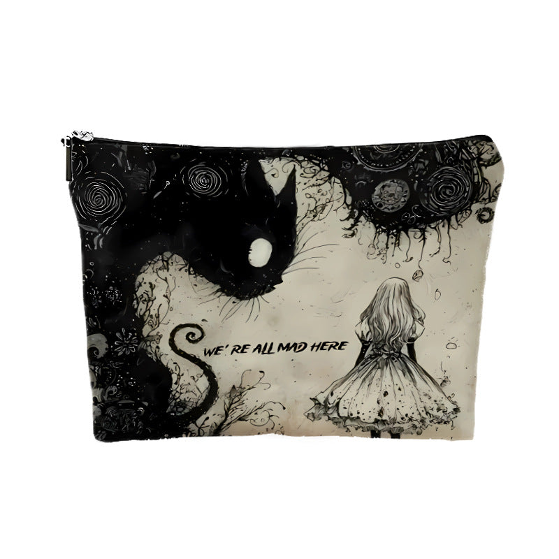 Halloween Witch Gift Canvas Makeup Bag - Discount Halloween City