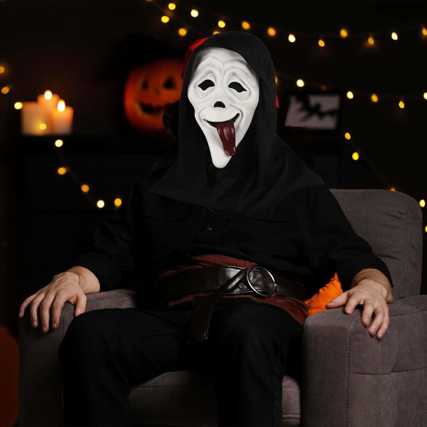 Geistermaske Weiß Mit Zunge - Gruseliges - alternate view 4