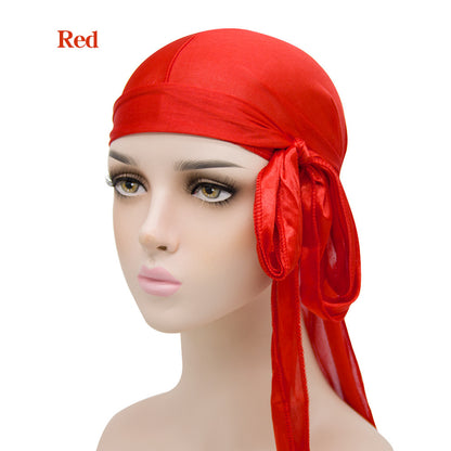 Unisex Satin Long Tail Headwrap Stretchy Pirate Hat and Hip - Discount Halloween City