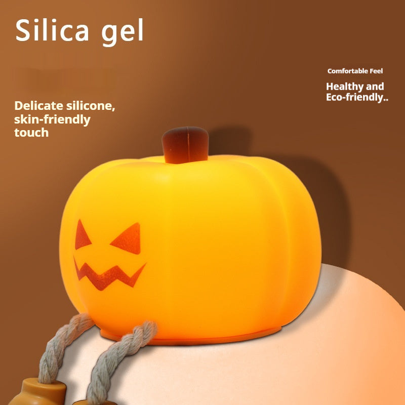 Home Decor Halloween Pumpkin Night Light Cute Soft Silicone - Discount Halloween City