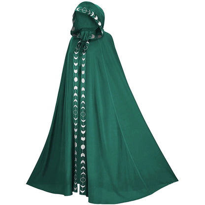 Hooded Cloak Medieval Renaissance 5 Color Printed Cloak - Discount Halloween City
