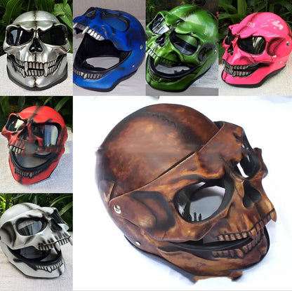 Skull Head Halloween Helmet Mask - Discount Halloween City