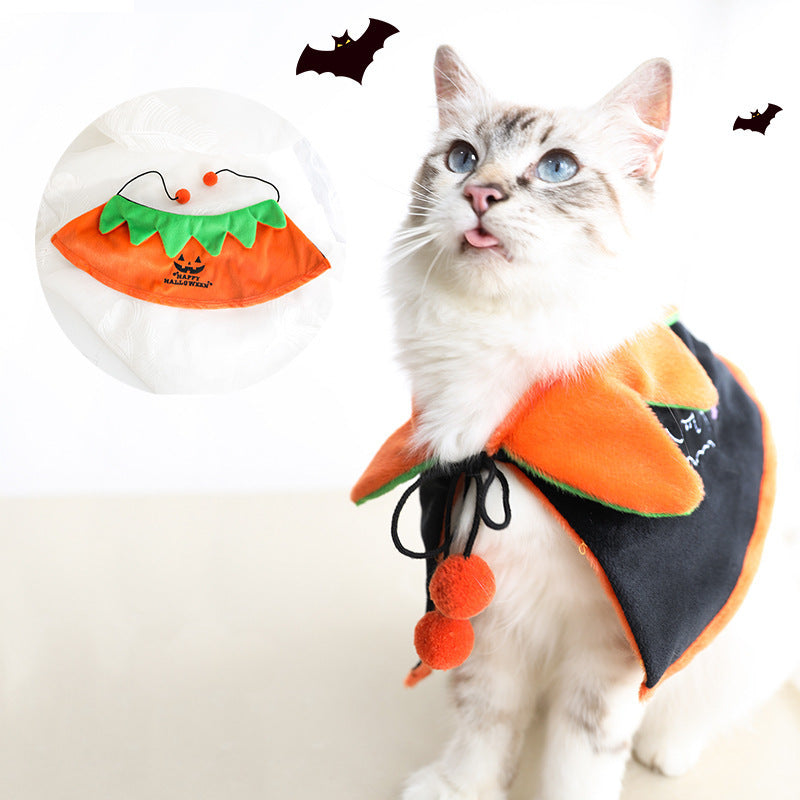 Halloween Pet Pumpkin Cloak Bat Wing Killer Makeover Costume - Discount Halloween City