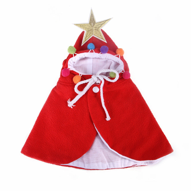 Cute Dog Cat Costume Christmas Cloak Halloween Disguise Cat - Discount Halloween City