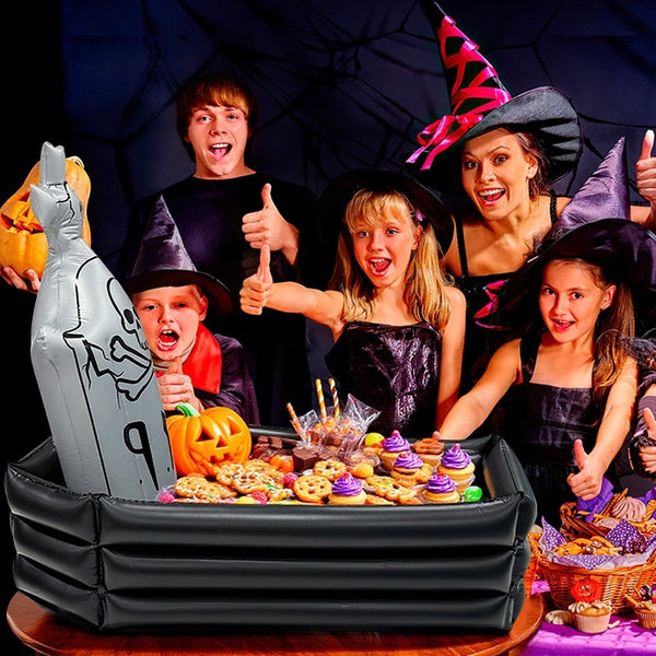 Halloween Inflatable Skull Tombstone Ice Bar - Discount Halloween City
