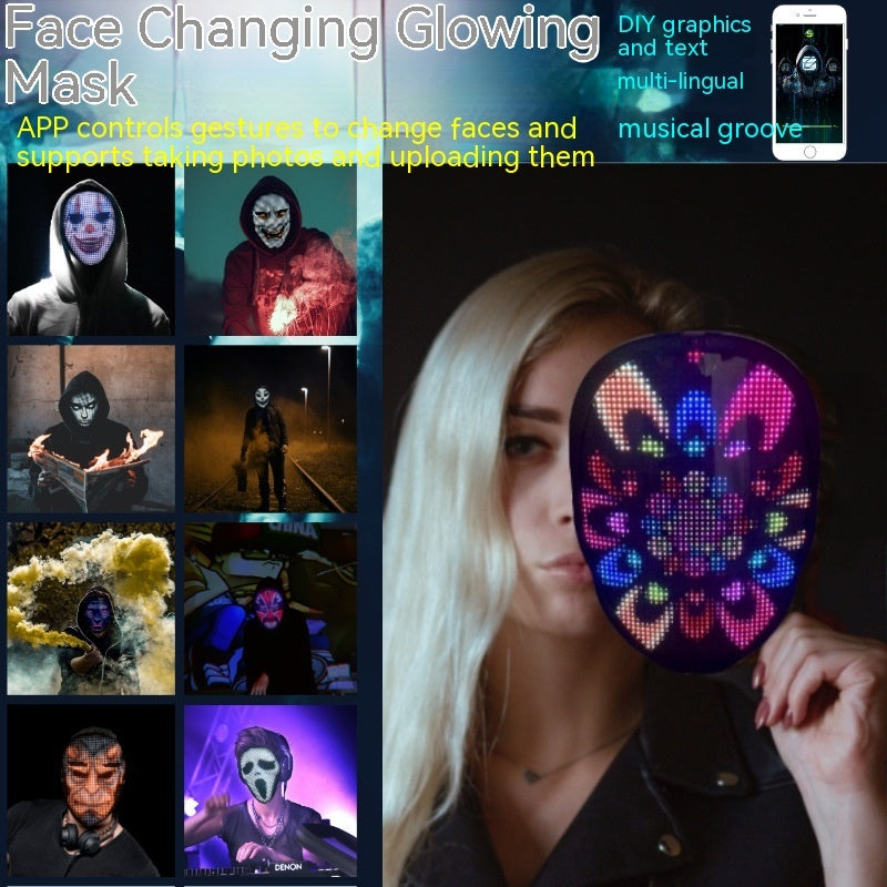 Face Masks Full Color LED Halloween Mask - product image 3