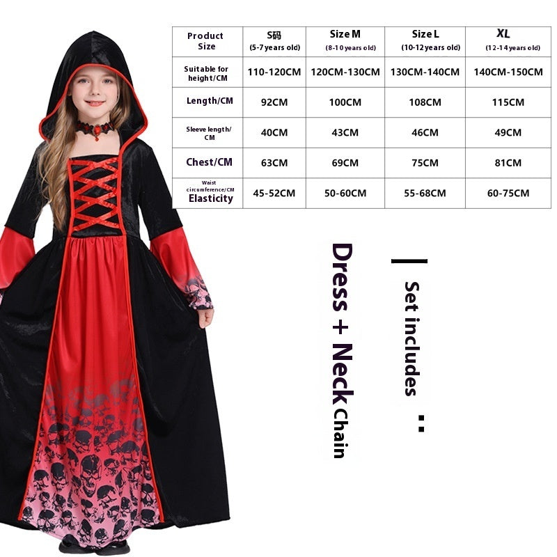 Halloween Witch Vampire Costume Horror Skull Dress-up - Discount Halloween City
