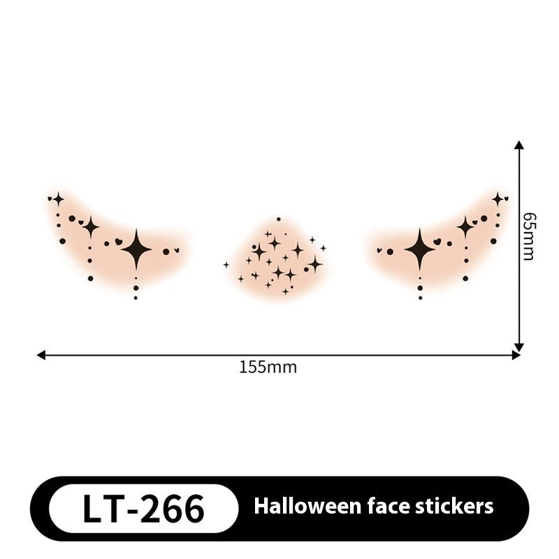 Halloween Makeup Stickers Dress Up Cute Painted - Discount Halloween City