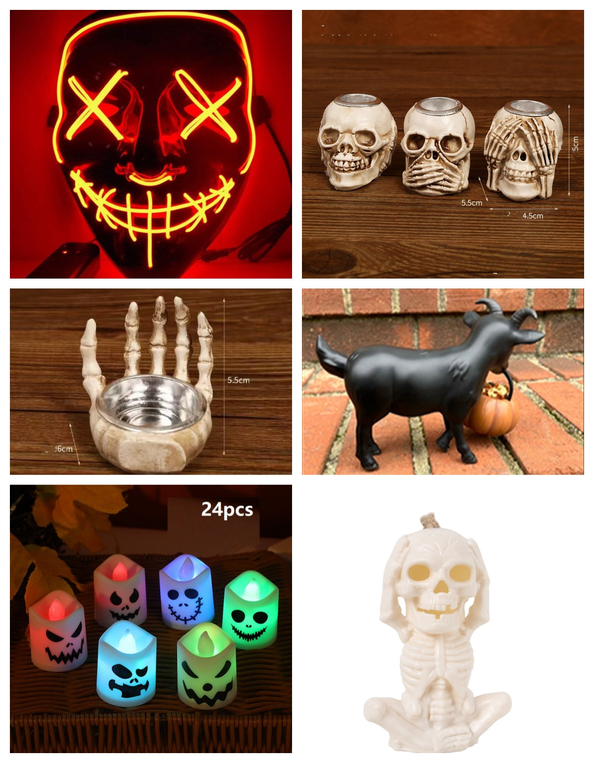 LED Horror Atmosphere Halloween Electronic Candle - Discount Halloween City