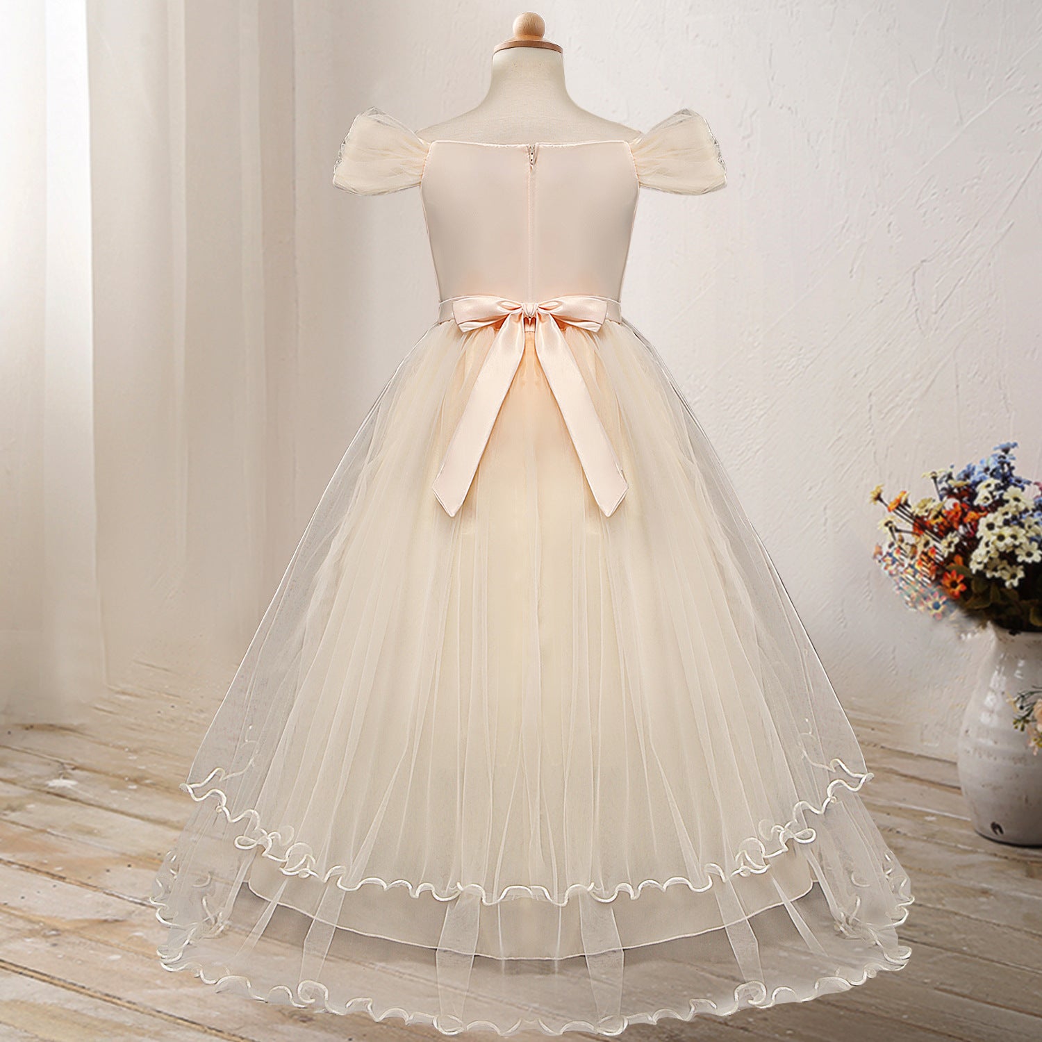 Halloween One-shoulder Princess Flower Dress Costume - Discount Halloween City