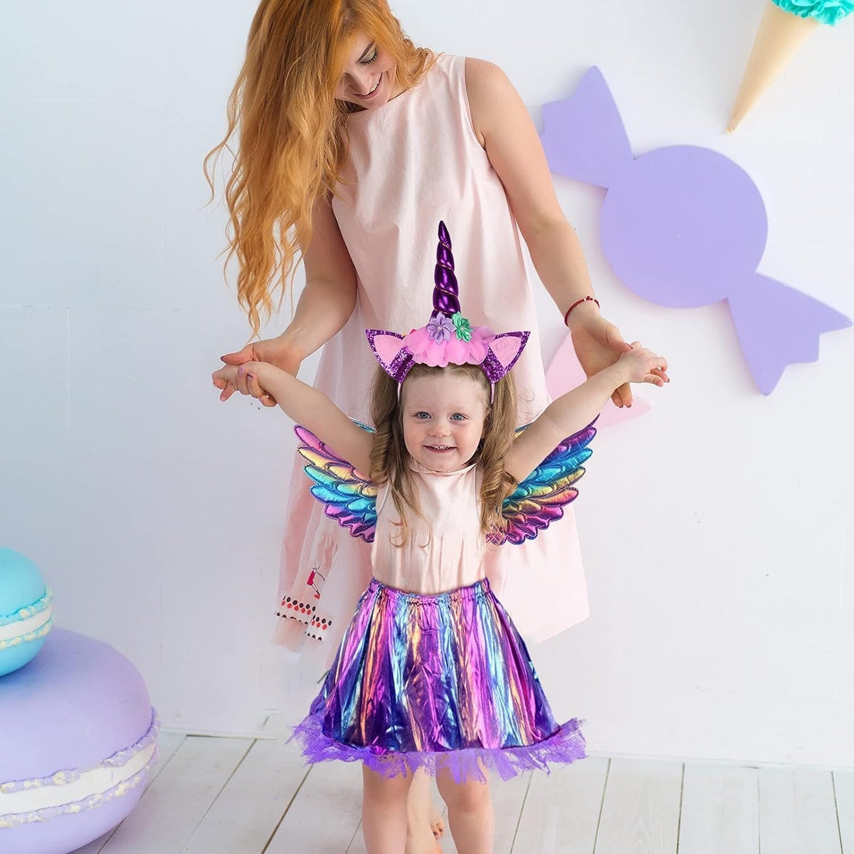 Kids' 3-Piece Unicorn Princess Costume with Wings & Tutu - product image 4