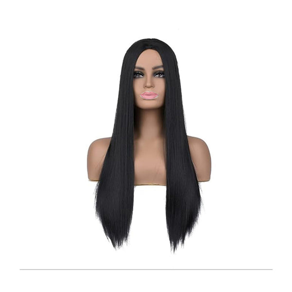 Women's 40inch 39.4 in (100 cm) Long Straight Black Anime Wig