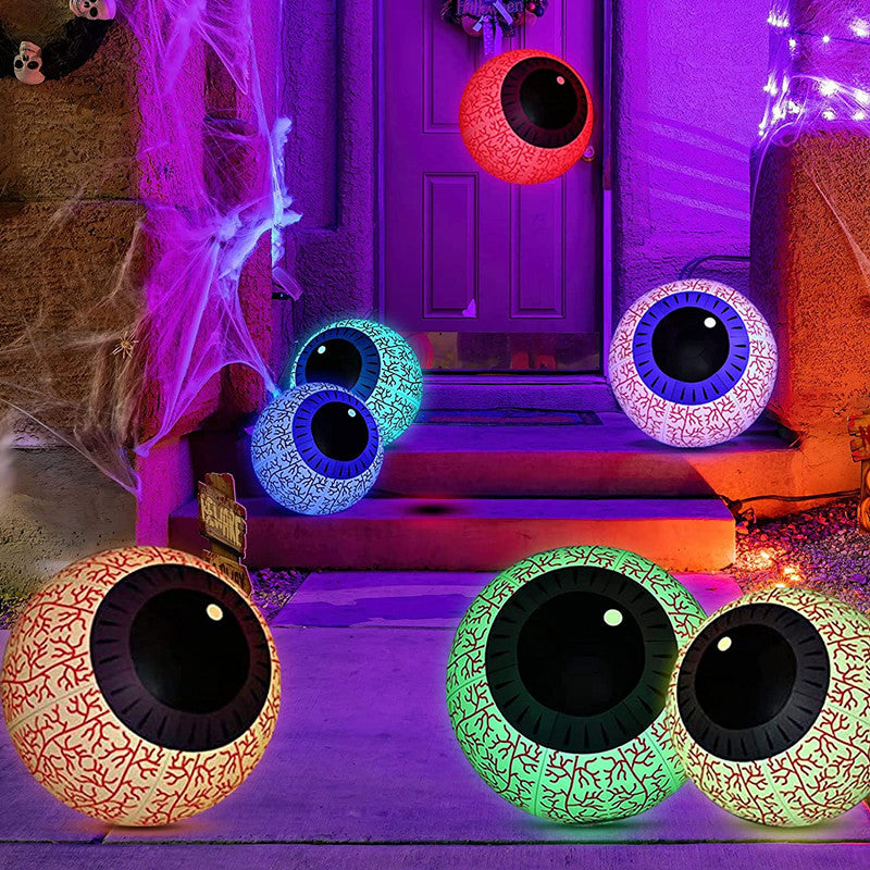Halloween Inflatable Eye Ball LED Color Changing Remote - Discount Halloween City