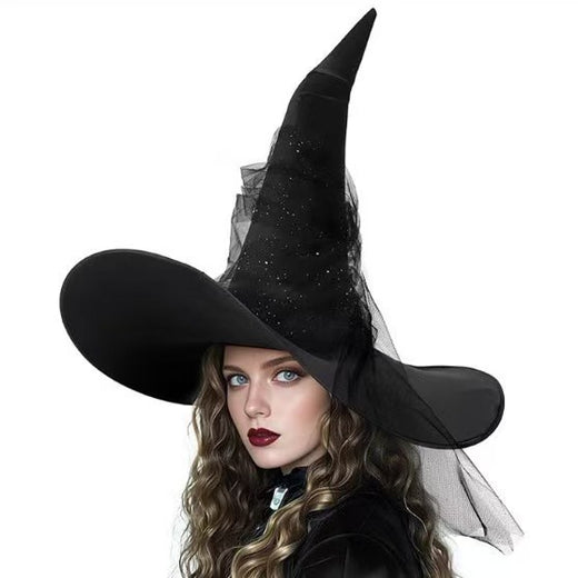 Halloween Cos Witch Ghost Festival Headdress Black Wizard - Discount Halloween City