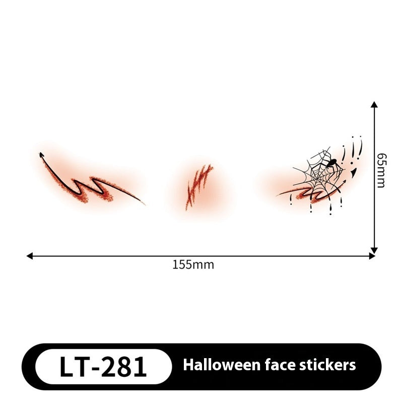 Halloween Makeup Stickers Dress Up Cute Painted - Discount Halloween City