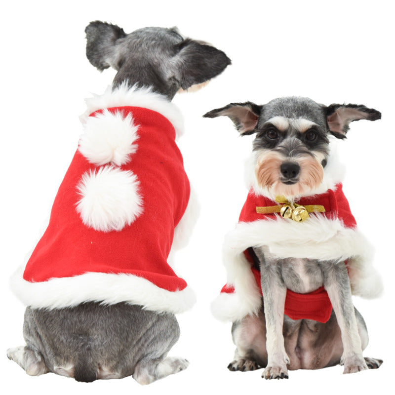 Cute Dog Cat Costume Christmas Cloak Halloween Disguise Cat - Discount Halloween City