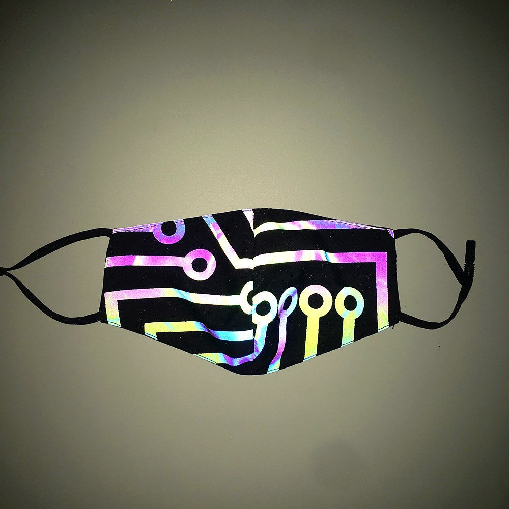 Halloween Christmas Colorful Reflective Mask - Discount Halloween City