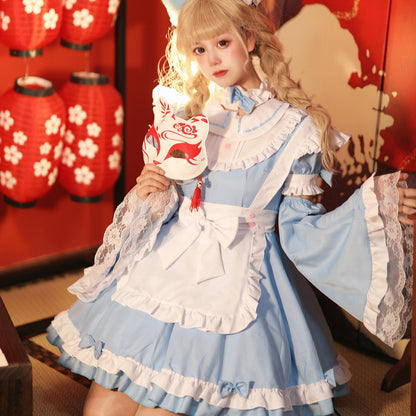 Halloween COS Plus Size Maid Costume Removable Sleeve | Plus Size Costumes | Indoor Decorations - Decorations