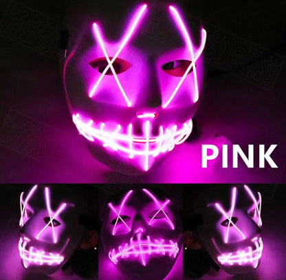 Halloween Led Glowing Full Face Mask - Discount Halloween City