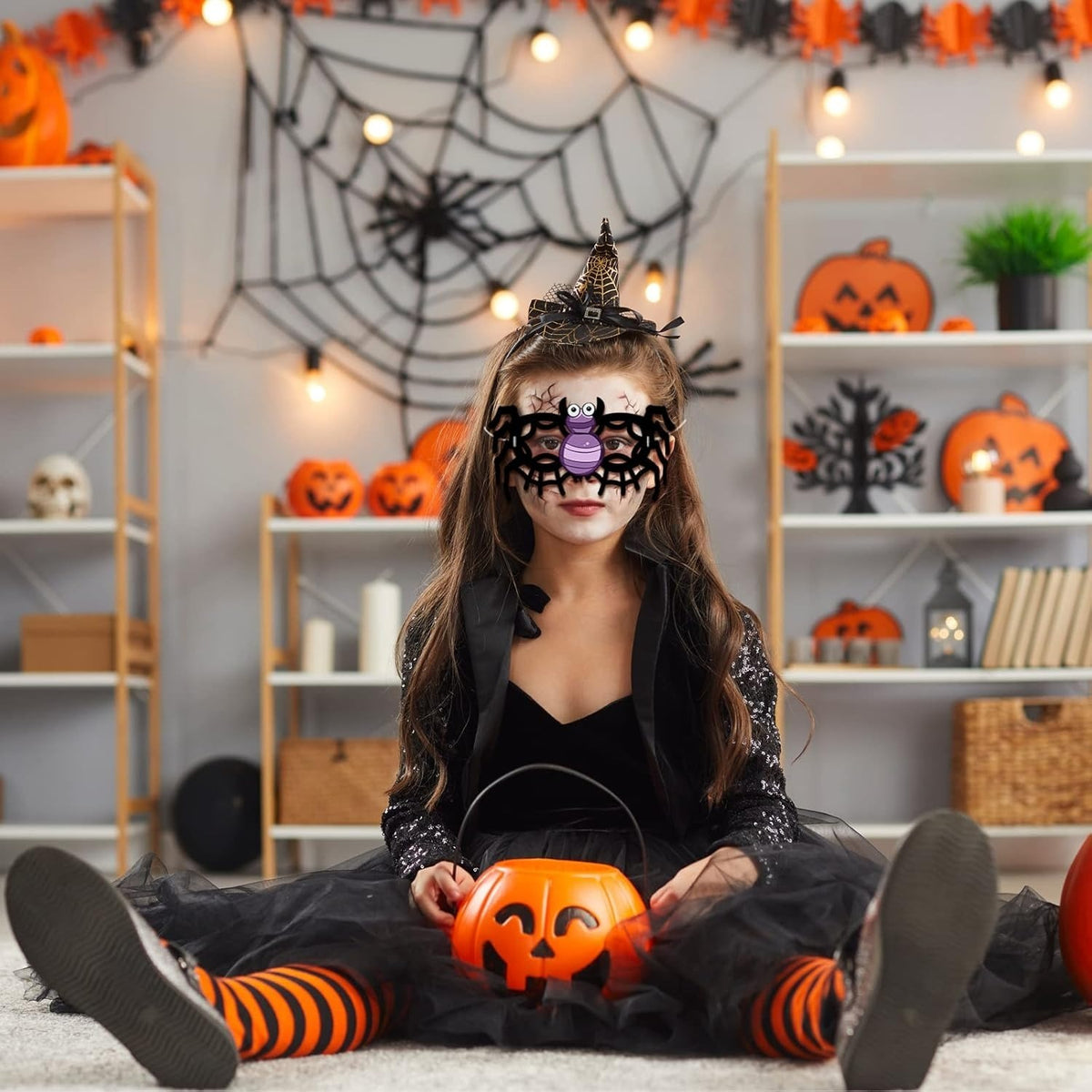 24-Piece Colored Paper Halloween Mask Craft Set - product image 2