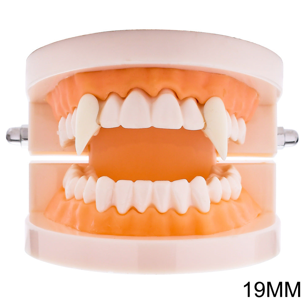 Halloween Dentures Vampire Fangs Zombie Teeth White Tiger Braces Cosplay Masquerade Party - Discount Halloween City
