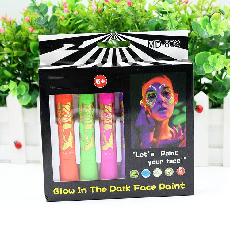 Luminous Face Paint Set Party Halloween Event Makeup Painted Crayon - Discount Halloween City