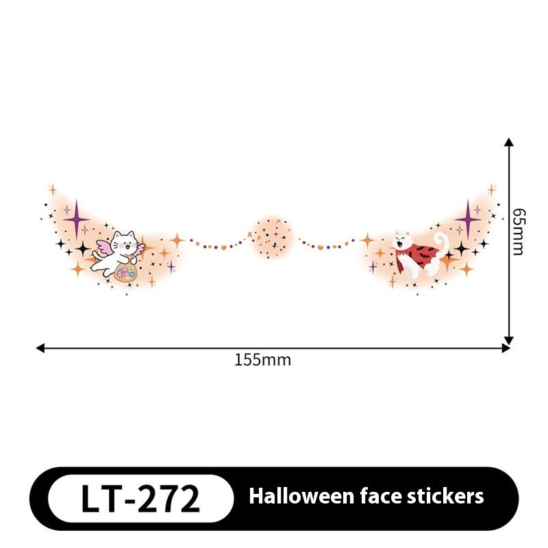 Halloween Makeup Stickers Dress Up Cute Painted - Discount Halloween City