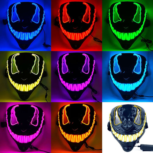 Halloween Horror LED Luminous Mask Dance Party | Masks | Lighting & Fog - Decorations