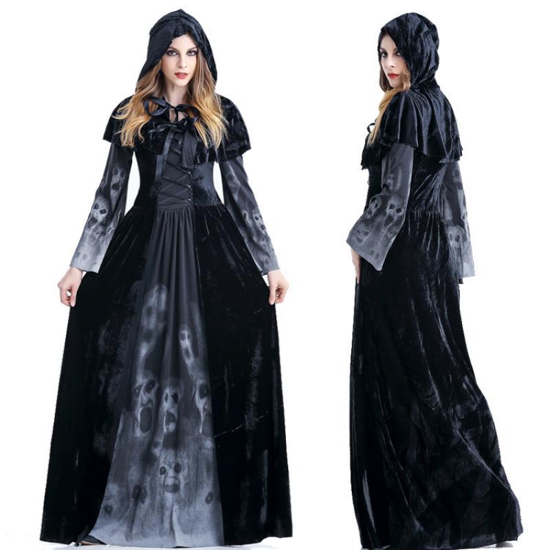 Halloween Women's Medieval Gothic Witch Horned Dark Fairy Queen Horror - Discount Halloween City
