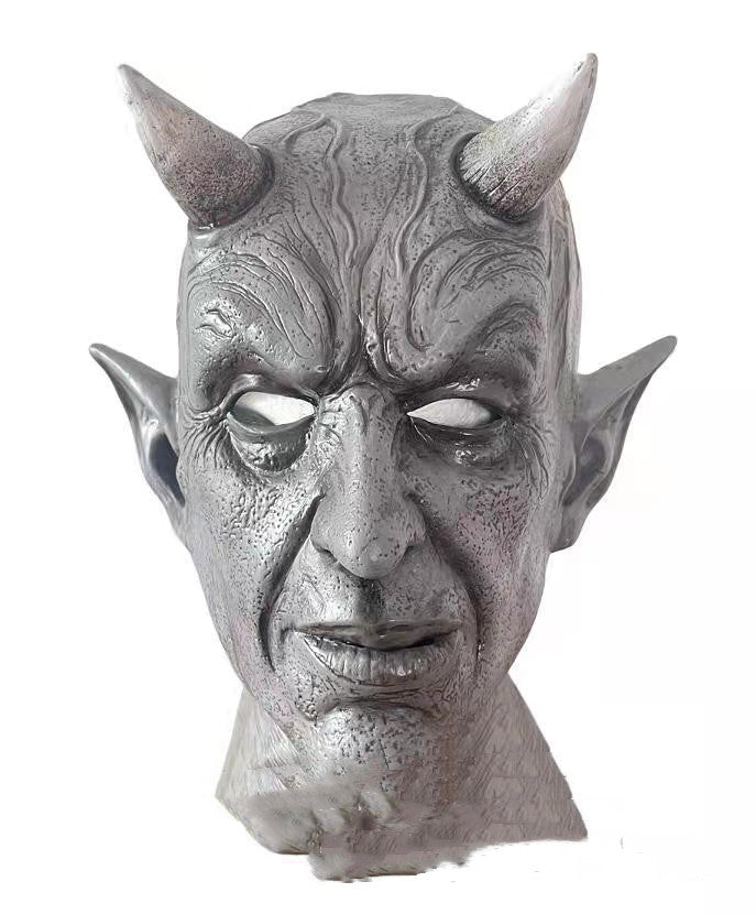 Halloween Horn Demon Mask Latex Headgear - Discount Halloween City